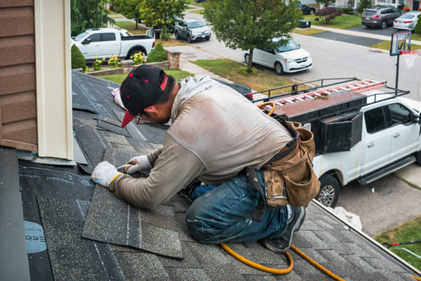 Professional Flat Roof Repair technician working in Billerica, MA